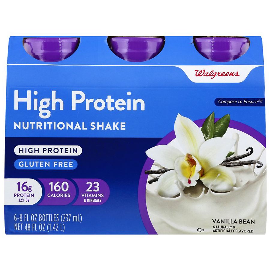  Walgreens High Protein Nutritional Shake Vanilla Bean 