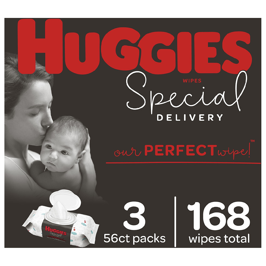  Huggies Special Delivery Hypoallergenic Baby Wipes Unscented Flip-Top Packs 