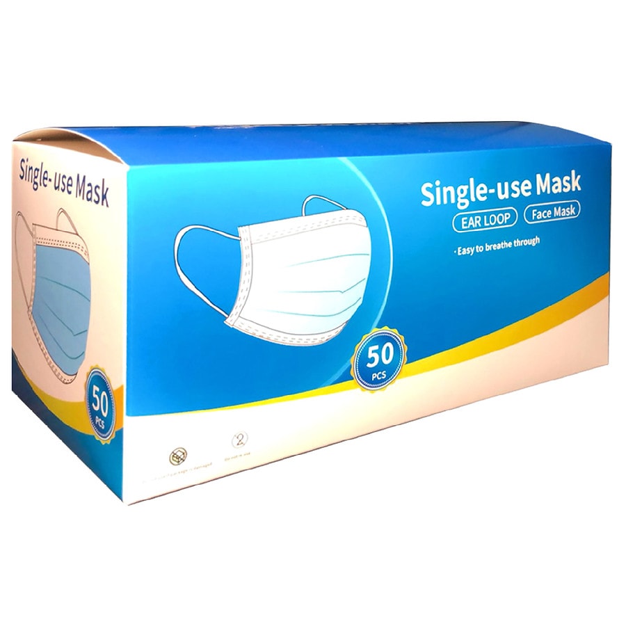 Download Excellence 3 Ply Single Use Face Mask Walgreens PSD Mockup Templates