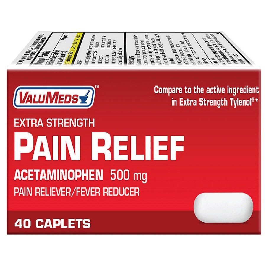  Valumeds Extra Strength Acetaminophen Pain Relief Caplets 