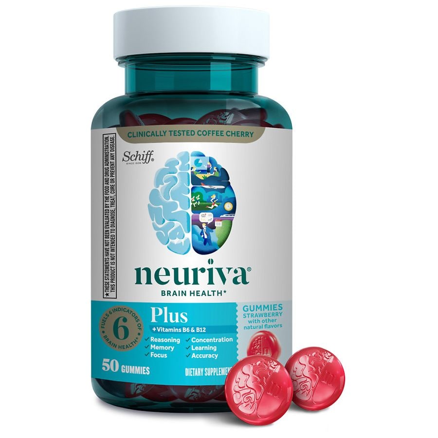 Neuriva Brain Performance & Support Plus Gummy Strawberry | Walgreens