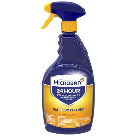 Microban 24 Hour Bathroom and Sanitizing Cleaner, Citrus, 32 fl oz