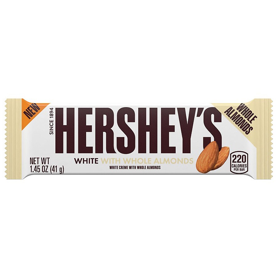  Hershey's White Creme with Almonds Candy Bar 