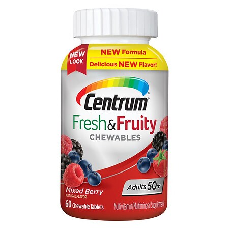 UPC 300054874603 product image for Centrum Adults 50+ Fresh & Fruity Chewables Multivitamin / Multimineral Suppleme | upcitemdb.com