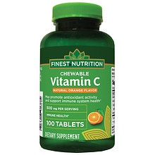 Finest Nutrition Chewable Vitamin C Orange | Walgreens