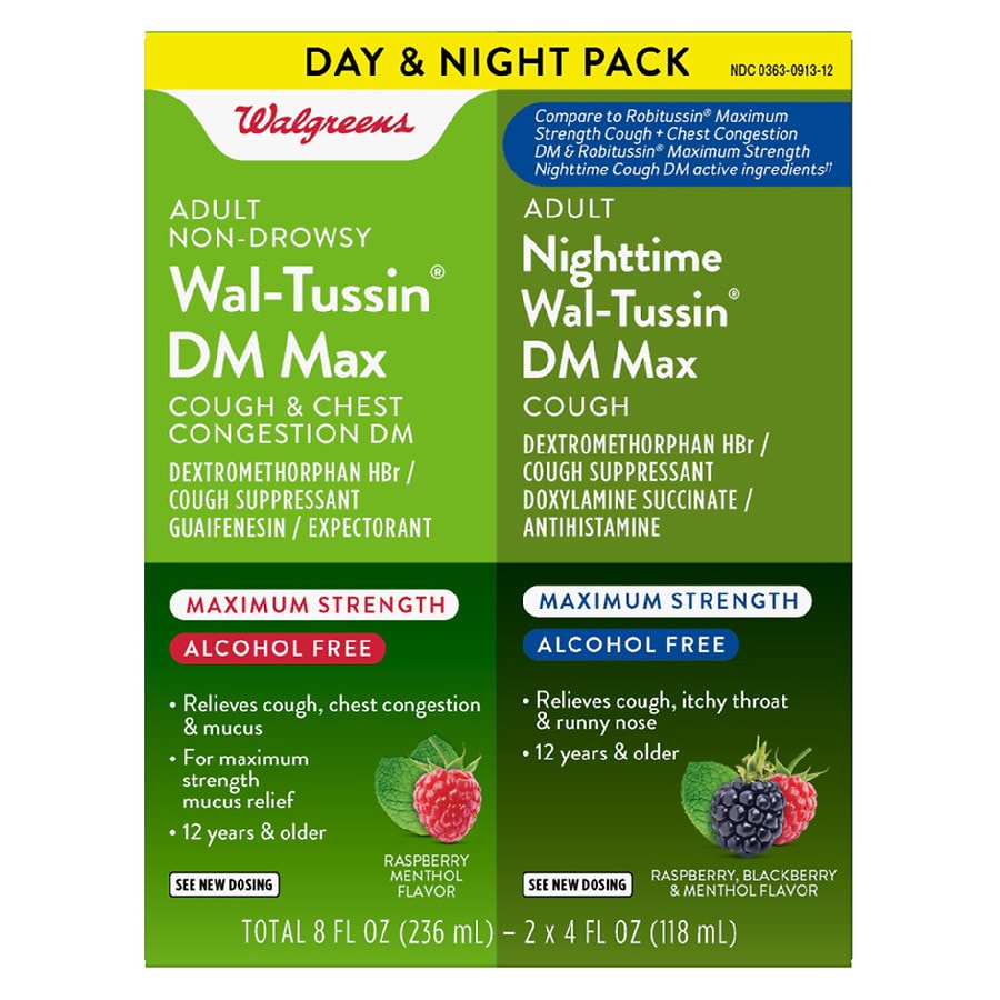  Walgreens Wal-Tussin DM Max Day Night Liquid 