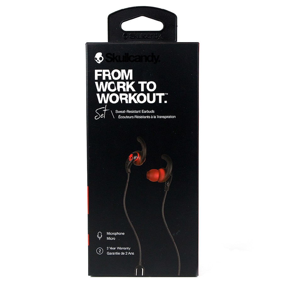  Skullcandy Set In-Ear Sport Earbuds Black/Red 