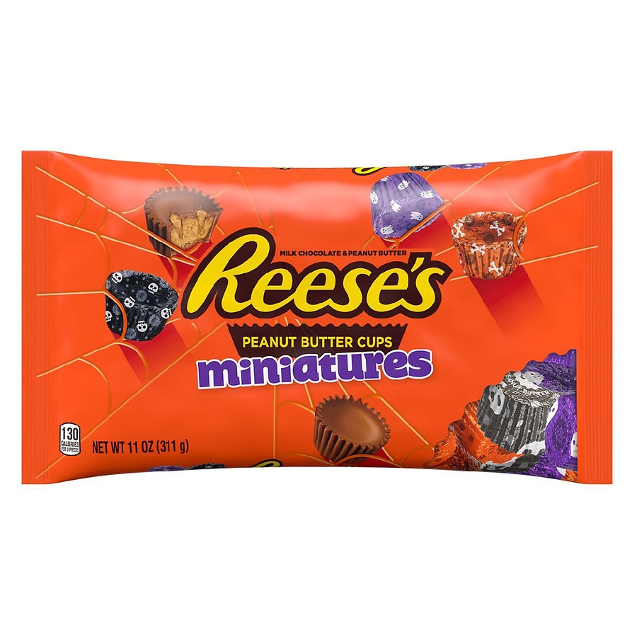 Reese's Peanut Butter Cup Miniatures with Spooky Foils Bag Milk Chocolate