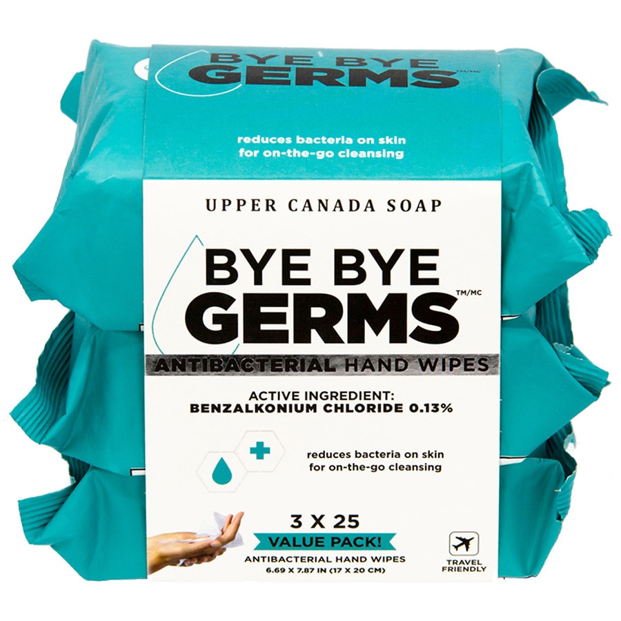  Bye Bye Germs Antibacterial Hand Wipes 