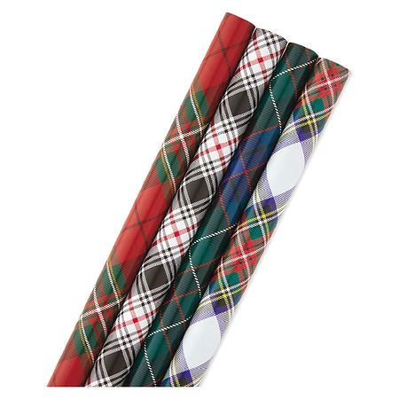 30 SQUARE Feet Hallmark Christmas WRAPPING PAPER With Cutting Lines 