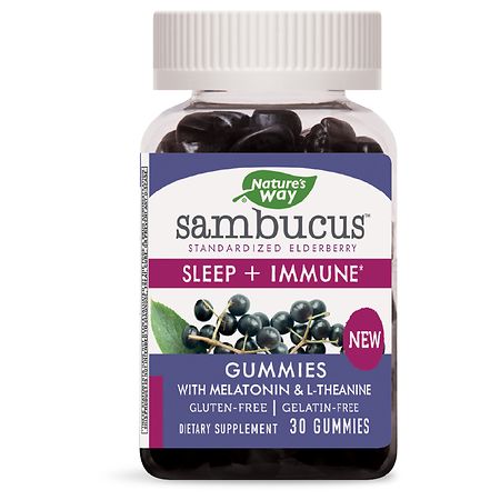 Nature's Way Sambucus Elderberry Sleep + Immune Gummies – 30ct ( EXP 07/2023 ) 