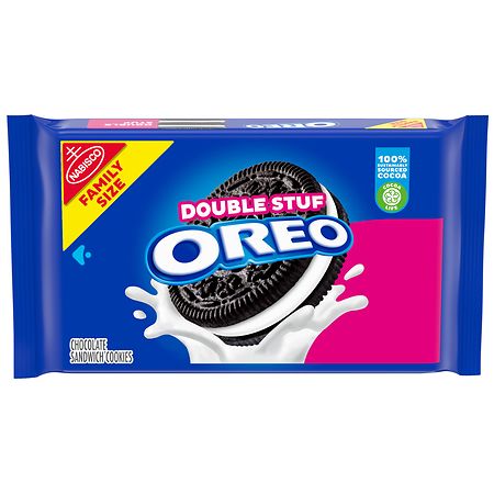 Oreo Double Stuf Chocolate Sandwich Cookies Family Size Walgreens