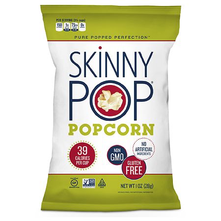 skinny pop popcorn 1 oz bag, box of 12 best by 01/11/2024