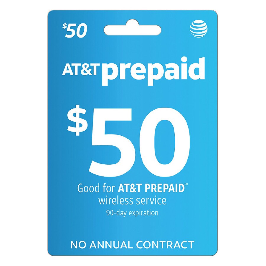  AT&T Prepaid Wireless Airtime Card 50 