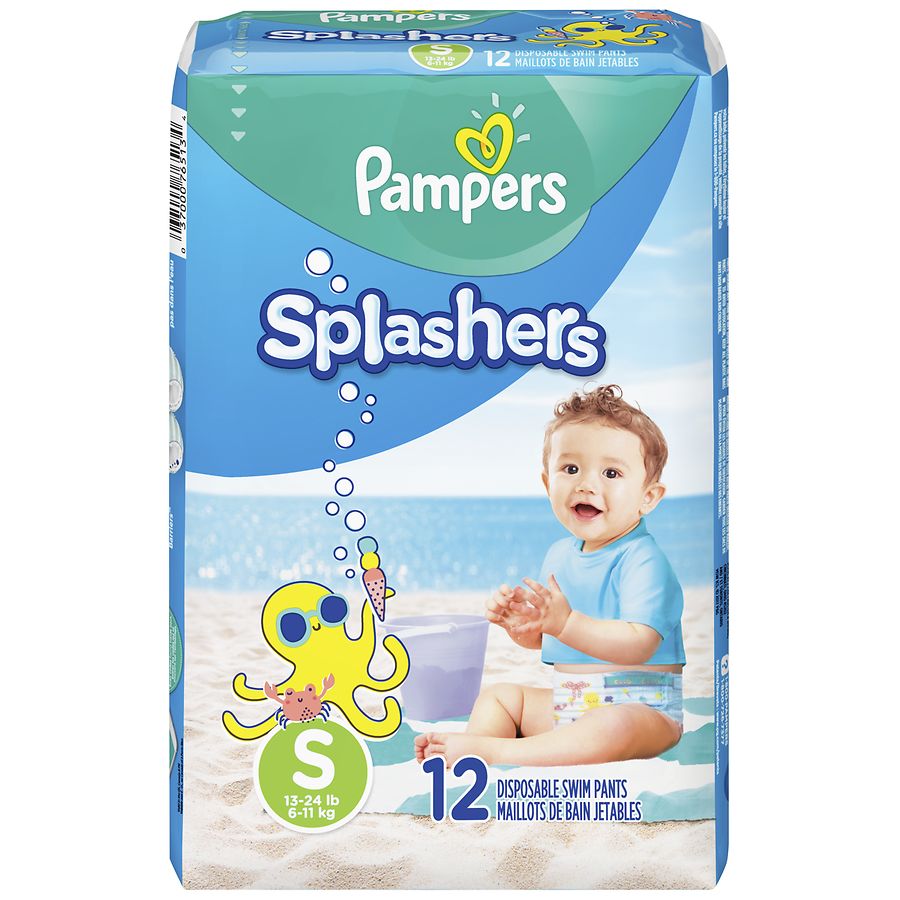 13-24 lbs Pampers Splashers Size Small Swimming Diapers NIP Pack of 20 