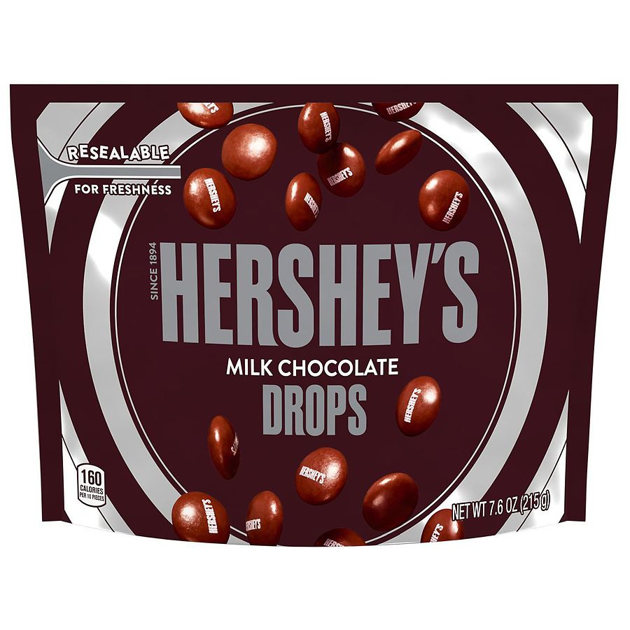 Hershey S Milk Chocolate Drops Resealable Bag Walgreens