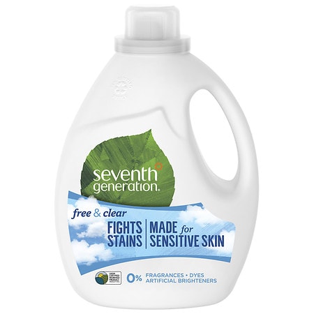 Seventh Generation Liquid Laundry Detergent Biodegradable Free & Clear 100 oz