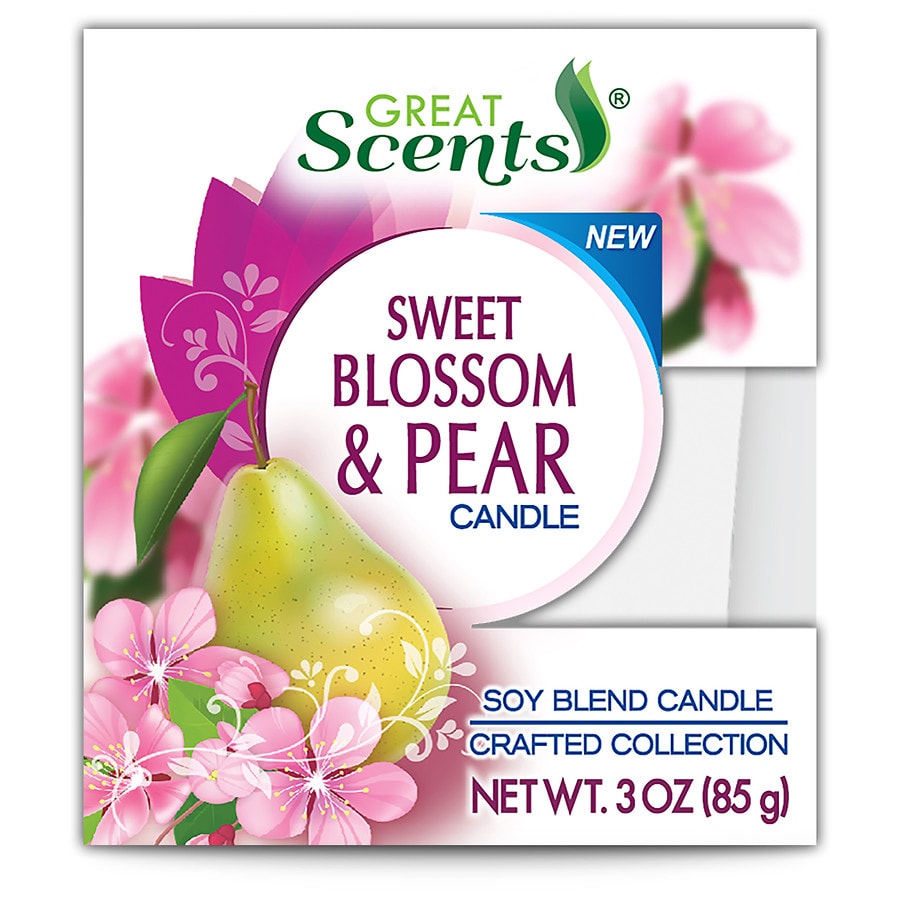  Great Scents Sweet Blossom & Pear Soy Candle 