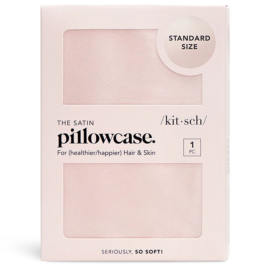 KITSCH Satin Standard Blush Pillowcase