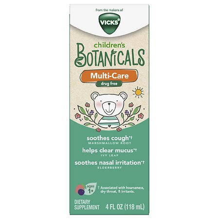 UPC 323900041059 product image for Vicks Children's Botanicals Cough Syrup + Mucus + Nasal Natural Berry Flavor - 4 | upcitemdb.com