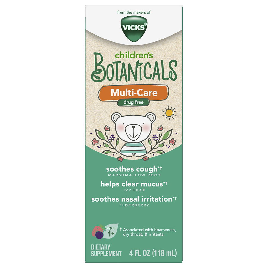 Vicks Children's Botanicals Cough Syrup + Mucus + Nasal Natural Berry Flavor