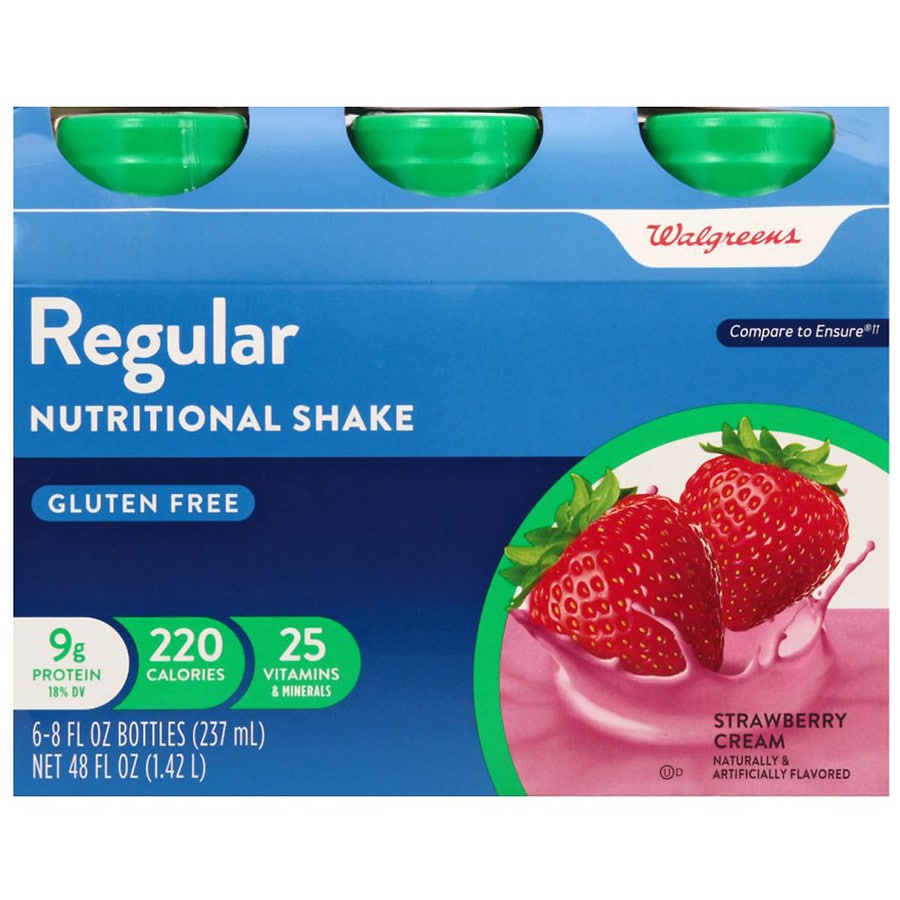 Walgreens Regular Nutritional Shake Strawberry Cream