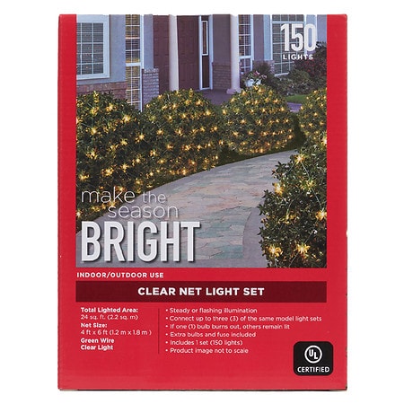 Festive Voice Clear Net Light Set - 1.0 EA