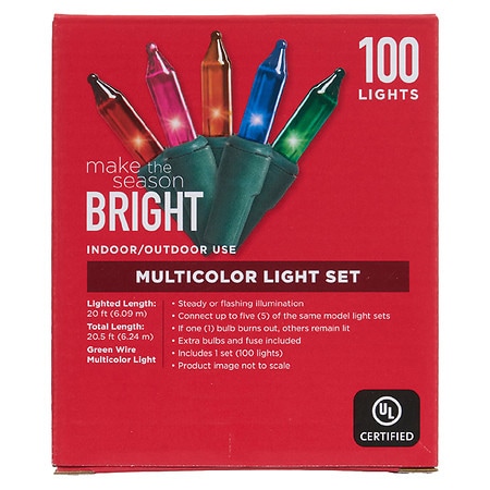 Festive Voice Multicolor Light Set 100 count