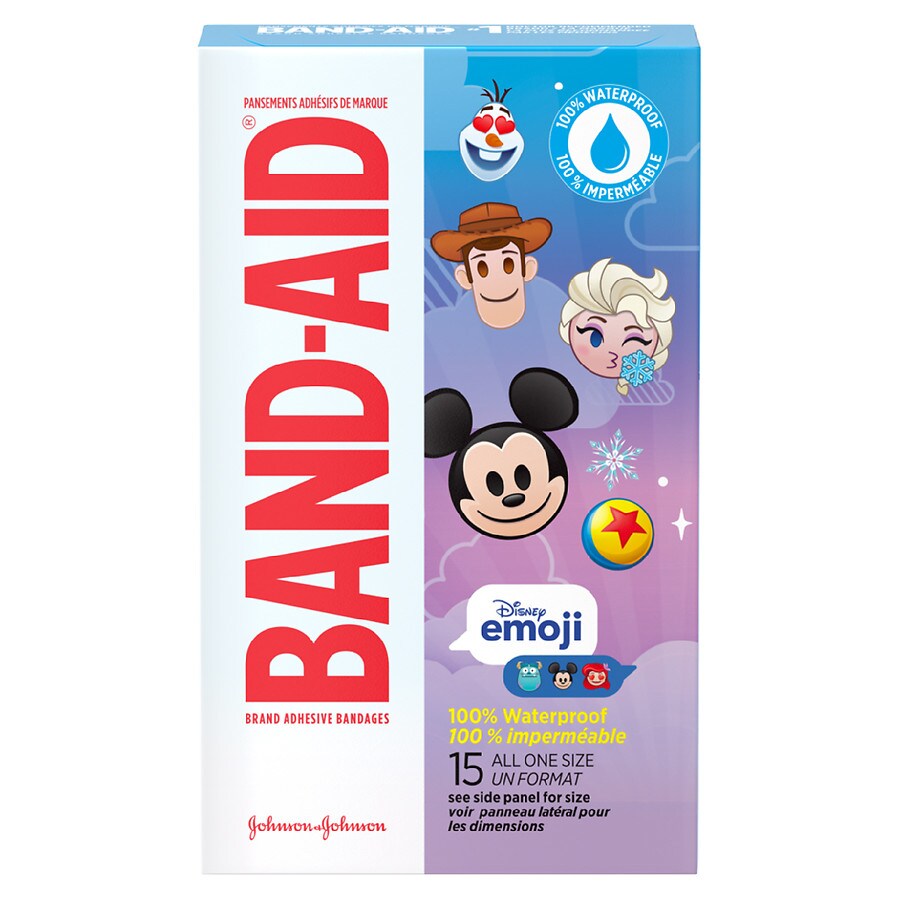 Band Aid Brand Bandages For Kids, Disney Emoji, Assorted Sizes