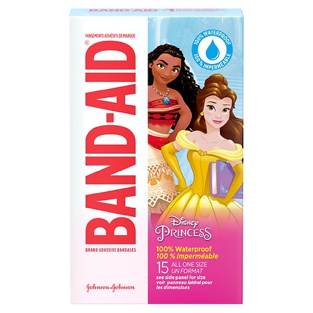 Band Aid Brand Bandages For Kids, Disney Princesses, Assorted Sizes - 15.0 ea