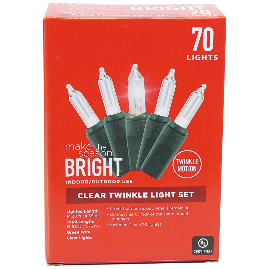 Sienna Clear Twinkle Light Set 70 count