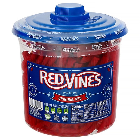 3.5LB Jar RED VINES Original Red Licorice Twists 