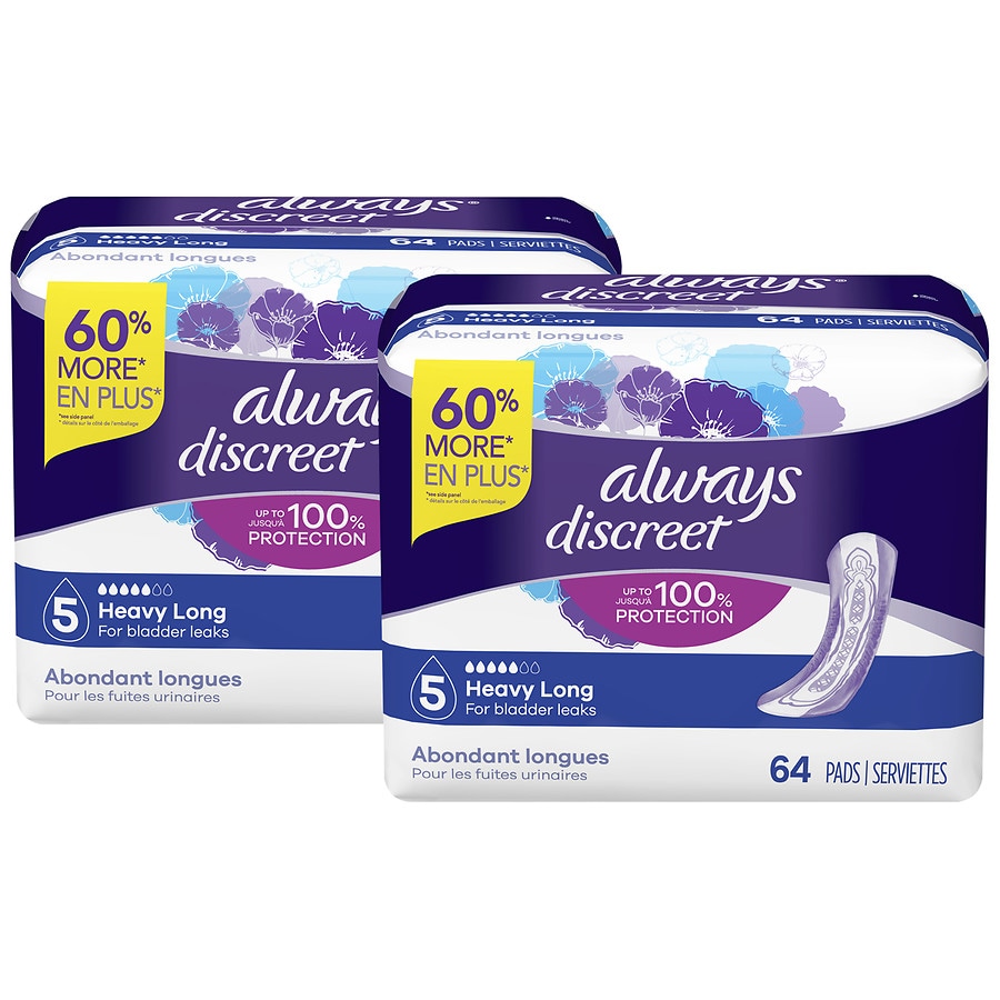  Always Discreet Heavy Long Incontinence Pads 