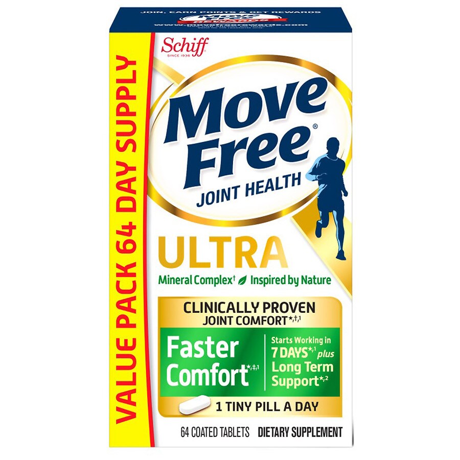  Schiff Move Free Calcium Based Ultra Faster Comfort Tablets 