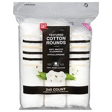 Walgreens Textured Cotton Rounds, Soft, Smooth & Luxurious white