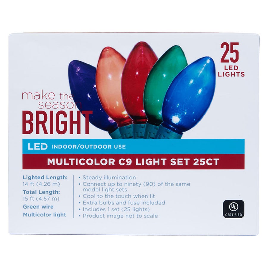Festive Voice Multicolor C9 Light Set 25 Count