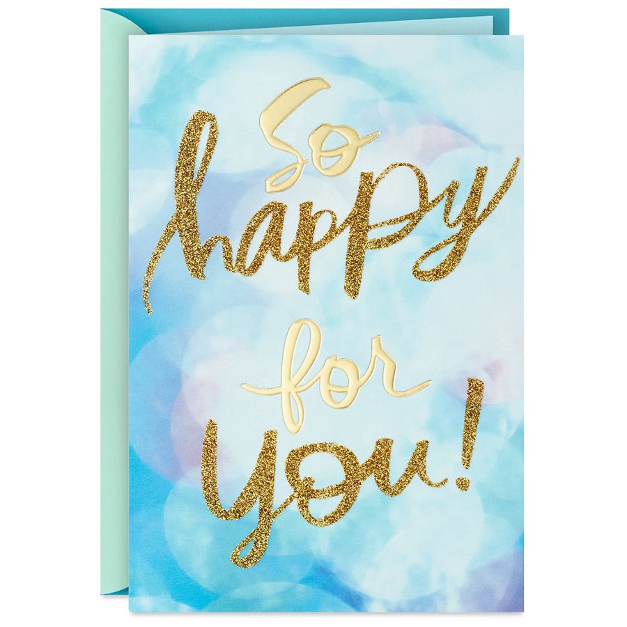 Hallmark Congratulations Card or Graduation Card (So Happy for You) (BOP005)