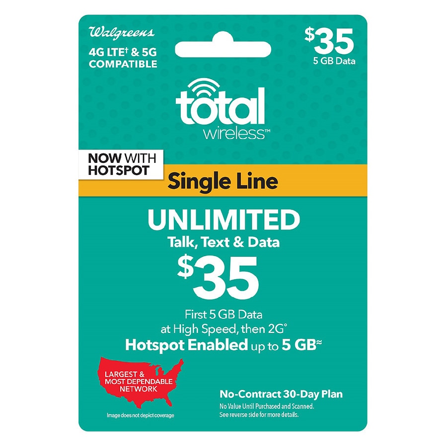 Total Wireless Prepaid Wireless Airtime Card $35