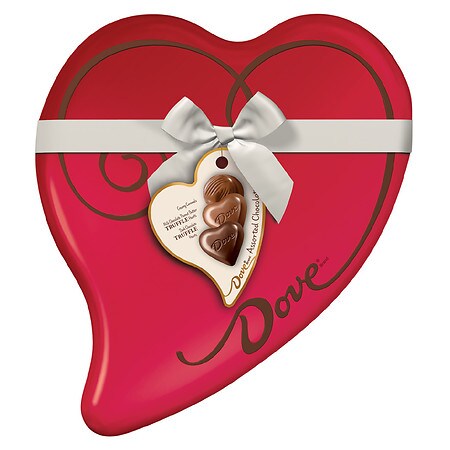 UPC 040000555070 product image for Dove Chocolate Valentine Candy Heart Gift Box Tin - 9.82 oz | upcitemdb.com