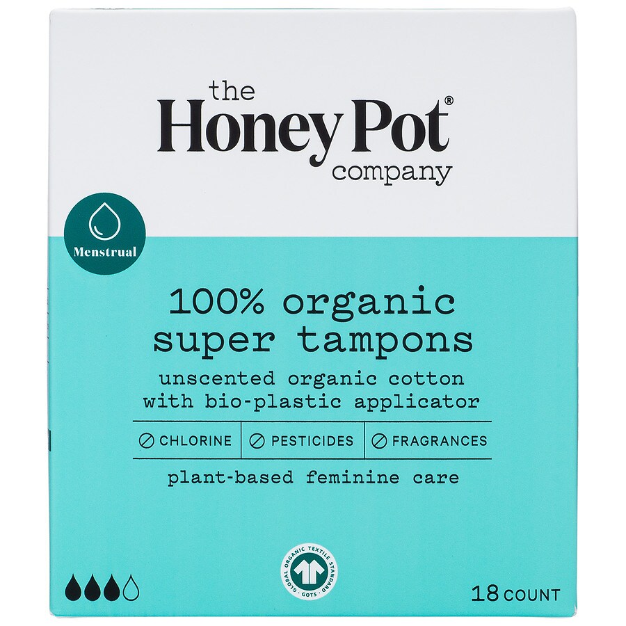  The Honey Pot 100% Organic Super Tampons 