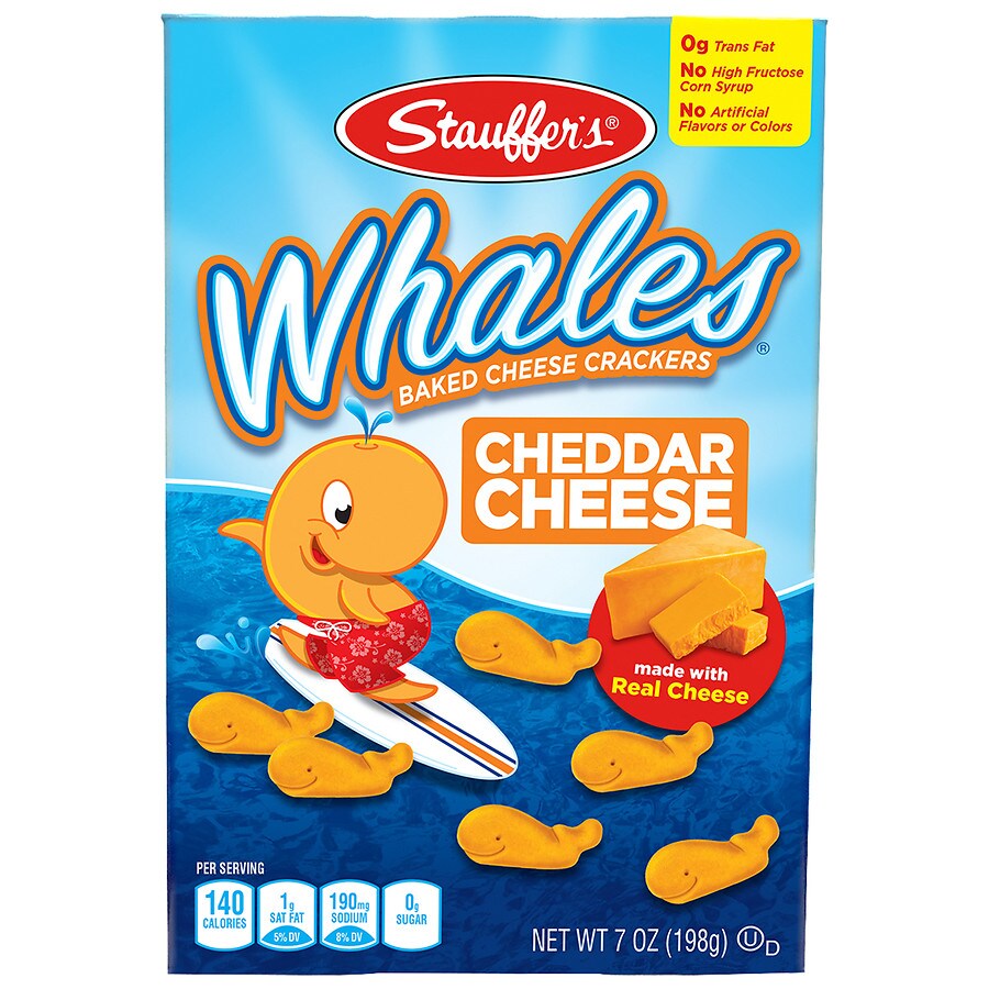 Stauffer's Whales Baked Cheese Crackers Cheddar Cheese