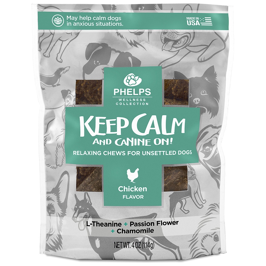 Phelps Wellness Keep Calm and Canine On Relaxing Chews for Unsettled Dogs