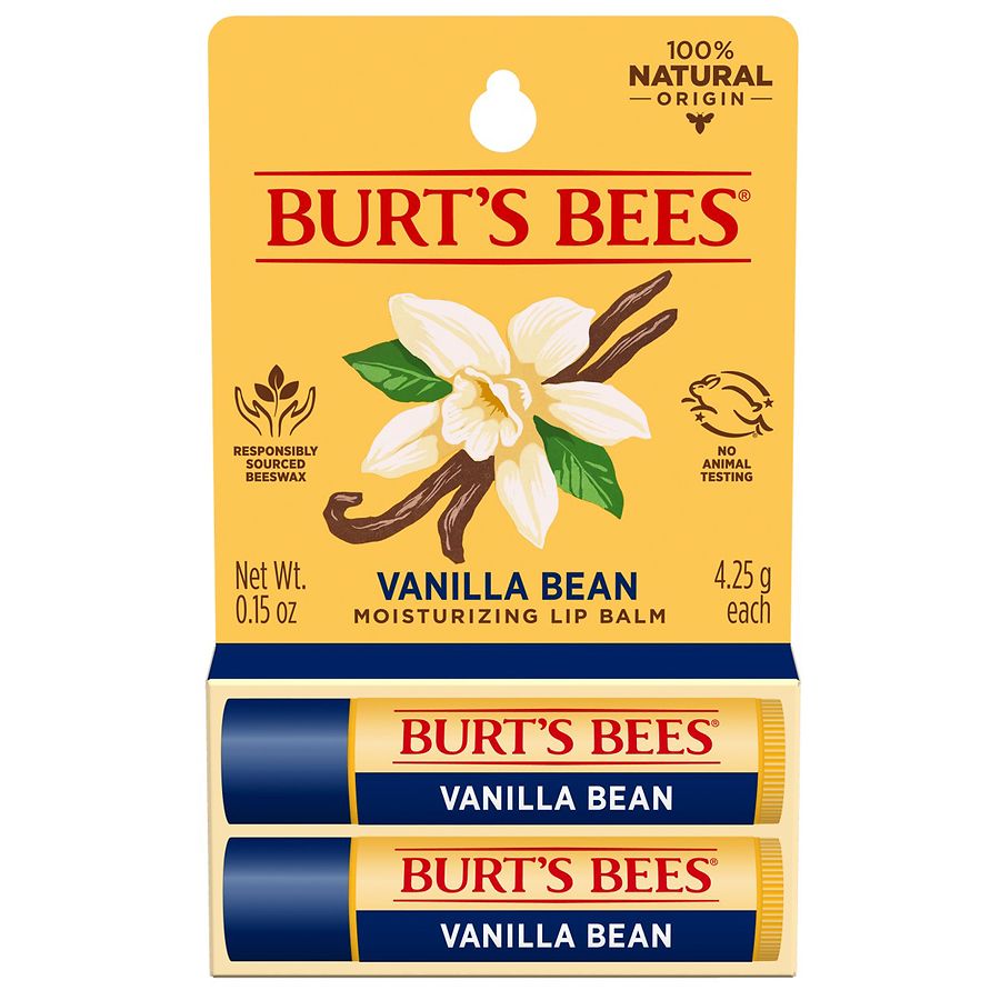 Photo 1 of 10 pack of Burt's Bees 100% Natural Moisturizing Lip Balm Vanilla Bean