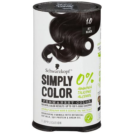 Verhuizer De volgende hospita Schwarzkopf Simply Color Permanent Hair Color, 1.0 Jet Black | Walgreens