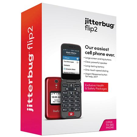 Lively™ - Jitterbug Flip2 Cell Phone for Seniors - Red