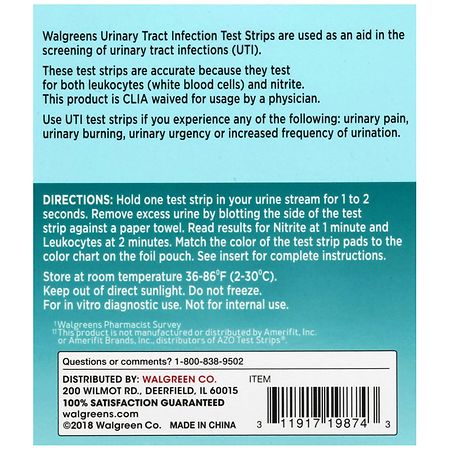 Walgreens Urinary Tract Infection Home Test Walgreens