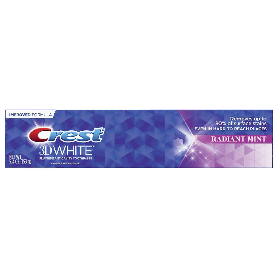 crest 3d white whitening toothpaste radiant mint 3.0 oz