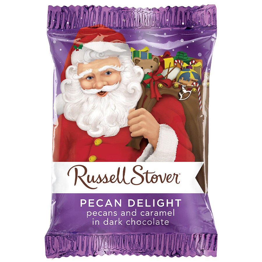 Russell Stover Dark Chocolate Pecan Delight Santa