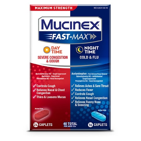 UPC 363824995120 product image for Mucinex Day Time Congestion & Cough and Night Time Cold & Flu Relief - 40.0 ea | upcitemdb.com