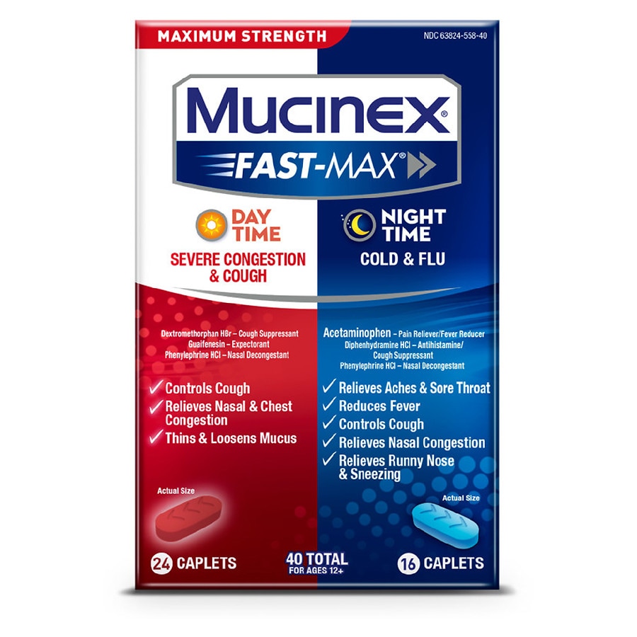  Mucinex Day Time Congestion & Cough and Night Time Cold & Flu Relief 